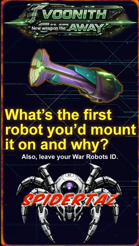 War Robots 🔥 Voonith Weapon Giveaway (Winners Happening Now) - #WRWinVoonith