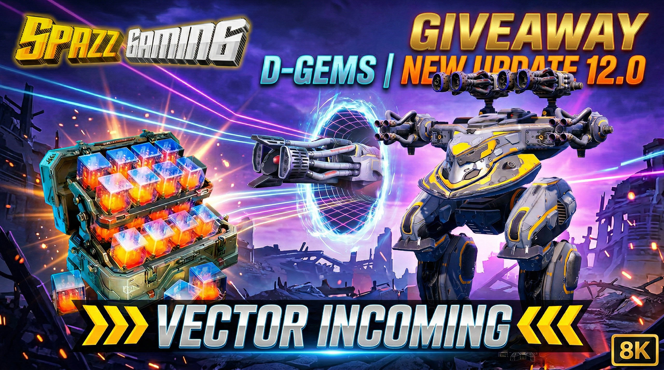 🔴WAR ROBOTS [WR] GIVEAWAY D-GEMS | NEW UPDATE VECTOR 12.0